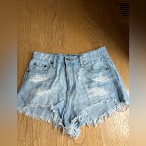 Aeropostale Ripped Jean Shorts